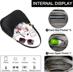 Bolsa de Ombro Feminina Estilo Nacional Retro, Bolsa Clutch com Duas Alças e Fecho de Zíper em Material PU - Product Image 3