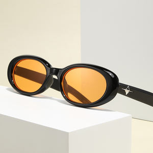Glazzy <span class=keywords><strong>Y2K</strong></span> nueva moda forma ovalada estrella decoración gafas de sol Unisex diseñador gafas de sol <span class=keywords><strong>Vogue</strong></span> - Product Image 1
