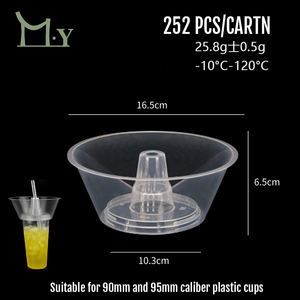 Vaso Desechable de Plástico PP Reciclable de Grado Alimenticio, Integrado, para Bebidas, con Logotipo Personalizado para Comida Rápida y Uso en Exteriores - Product Image 3