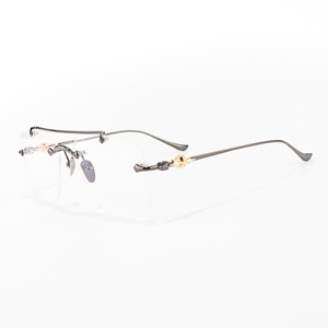 Monture de lunettes de luxe pour femmes, grande taille, motif mat, design rétro moderne, pilote, sans monture, optique, sur ordonnance, presbytie - Product Image 1