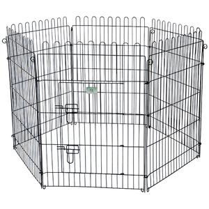 300x300xhh180 cm Boîte pour chien d'extérieur avec couvercle en bois galvanisé à chaud et treillis et portails de clôture arrière - Product Image 5