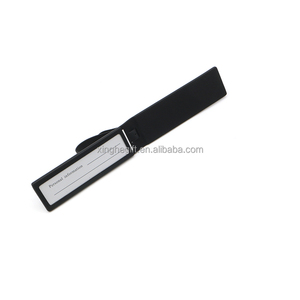 Durable Black Premium <b>Label</b> <b>Suitcase</b> <b>Label</b> Custom Embossed Debossed Logo Travel Luggage Tag - Product Image 5