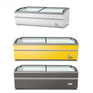 Congélateur d'îlot commercial personnalisable, vitrine de supermarché, congélateur d'îlot - Product Image 1