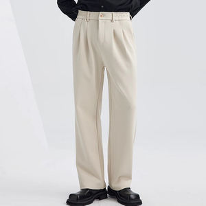 2025 Neue Herren Business-Hose mit Geradem Bein - Lässige Loose-Fit Hose für Männer aus Baumwollmischung mit Mittlerem Bund OEM-Fertigungsservice - Product Image 1