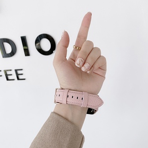 Litchi Grain bracelet en cuir véritable pour Apple Watch 38mm 40mm 42mm 44mm <span class=keywords><strong>iWatch</strong></span> <span class=keywords><strong>1</strong></span> 2 3 4 5 6 - Product Image 3