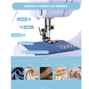 Máquina de Coser Eléctrica Portátil Mini Overlock con Motor Integrado y 12 Puntadas para Uso Doméstico - Product Image 2
