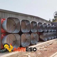 Ventilador de Extracción Cónico Industrial para Aves de Corral, Ventilador de Acero Galvanizado para Ventilación, Jaulas de FRP para Pollos de Engorde y Cría en Suelo