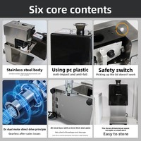 Mond.uk 200W Trancheuse et Hachoir Électrique Commercial à Moteur en Cuivre Pur, en Acier Inoxydable SUS304, pour Légumes, Oignons et Céleri