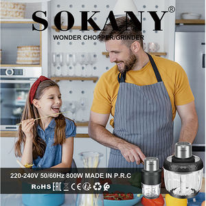 가정용 주방용 다기능 푸드 프로세서 육류 및 야채 헬기 분쇄기 스테인레스 스틸 전기 2L 3L 고기 분쇄기 - Product Image 2