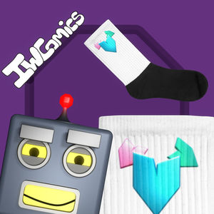 Calzini alla caviglia IW Comics' Cute Robot Hearts, taglia unica, in spandex traspirante e personalizzabile, con logo e design a stampa cartoon lavorato a maglia - Product Image 1