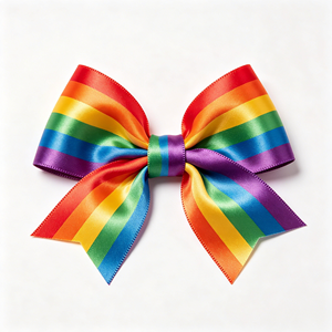 Lazo de Satén Vibrante Arcoíris, Lazo Decorativo Multiusos para Cumpleaños, Fiestas, Ramos de Flores, Embalaje de Regalos - Product Image 1