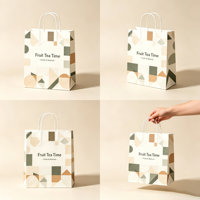 Pochette en papier kraft biodégradable, sac plat à trois soudures personnalisé pour échantillons cosmétiques