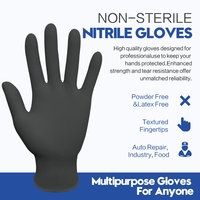 Gants en nitrile jetables noirs certifiés CE XINGYU, sans poudre, personnalisables, 3,5g, 4g, 4,5g, boîte de 100 pièces