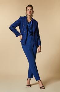 Giacca <span class=keywords><strong>Blazer</strong></span> da <span class=keywords><strong>donna</strong></span> con colletto dentellato Slim Fit a maniche lunghe con doppio petto in <span class=keywords><strong>Tweed</strong></span> metallico personalizzato del produttore - Product Image 4