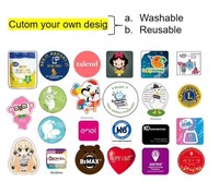 Logo personnalisé microfibre écran de téléphone chiffon de nettoyage collant adhésif réutilisable écran d'ordinateur portable nettoyage rond carré autocollant