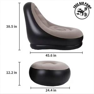 โซฟาเป่าลมแบบนั่งสบายสำหรับห้องนั่งเล่น  บีนแบ็ก  เก้าอี้นั่งเล่นในบ้าน - Product Image 3