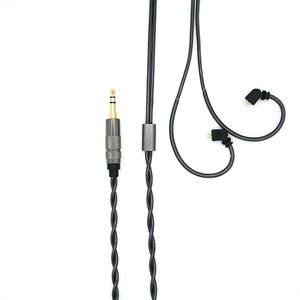 สายหูฟังชุบเงิน1.2M MMCX 3.5MM สายสัญญาณเสียงสำหรับ IE80 IM DIY - Product Image 2