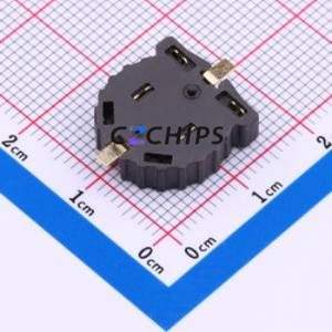 BS-12-B3AA013 Button & Strip Battery Connector SMD Connector Battery Holder CR1225 Phosphor Bronze Gold - Product Image 2