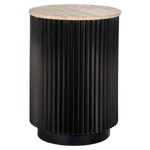 Mesa Auxiliar Decorativa de Madera Maciza, Diseño Tallado a Mano de Primera Calidad, Mueble de Madera Natural Elegante para Sala de Estar o Dormitorio - Product Image 3