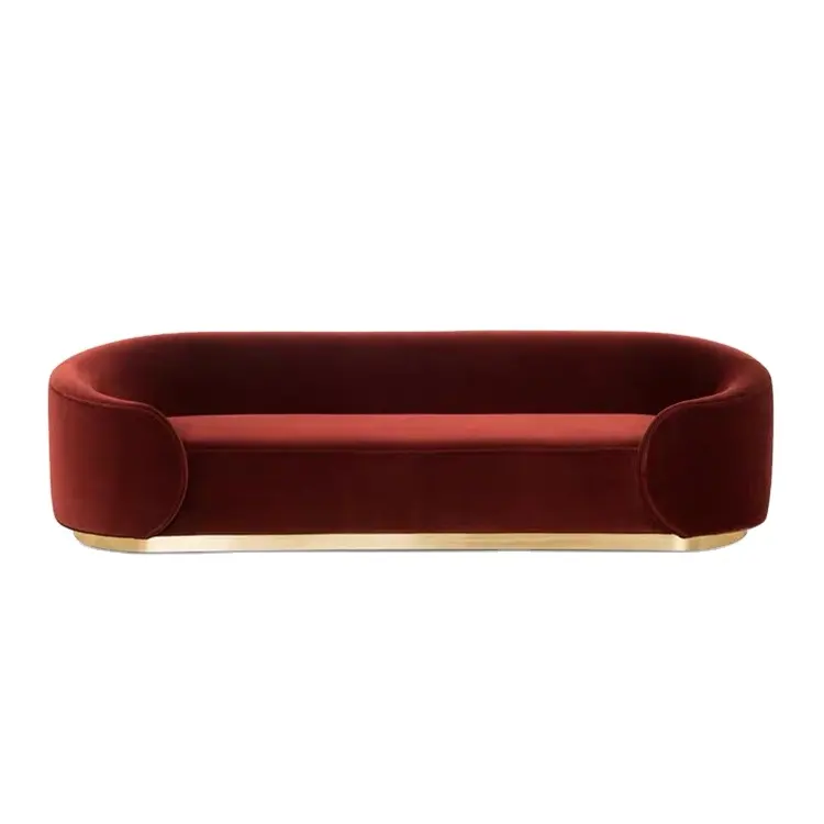 Low Back Modern Lounge Sofa Wohnzimmer Samt Stoff Sofa Custom ized Velvet Sofa Möbel