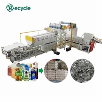 Séparateur de papier plastique aluminium utilisé ligne de recyclage de sacs de lait en carton de boissons machine de recyclage de gobelets en papier enduits PE jetables