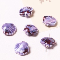Nouveau 25*28mm coloré en céramique argile perlée breloque à la main Graffiti coquille perles pour collier à faire soi-même Bracelet bijoux accessoires