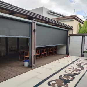 High Quality Built-In Metal Electric Plain Dreamy Vertical Blinds Fireproof UV Blocking 100% Blackout <strong>Octagonal</strong> <strong>Windows</strong> Factory - Product Image 1