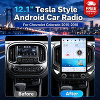 Autoradio Android pour Chevrolet Colorado 2015-2018, style Tesla, Qualcomm Snapdragon 665, double Bluetooth, CarPlay sans fil