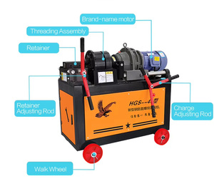 China New Professional Construction Machinery Fully Automatic Rebar <b>Thread</b> <b>Rolling</b> <b>Machine</b> Electric Steel Pipe Threading <b>Machine</b> - Product Image 6