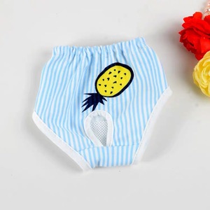 Culotte menstruelle pour chienne, rose et bleue, imprimé ananas, petite taille, anti-harcelement, couches de protection standard - Product Image 2