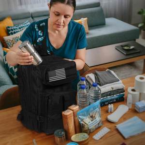 Sac à dos tactique 20L Factory, 7 compartiments, rembourré pour plus de confort, fermeture éclair robuste en denim, survie et camping - Product Image 6