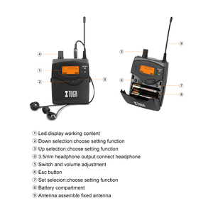 Xtuga Wireless in Ear <strong>Monitor</strong> System Bodypack <strong>Receiver</strong> - Product Image 4