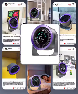 Portable Outdoor Octopus Fan USB Digital Display 36dB Battery Foldable 3-in-1 for Household <b>Car</b> Hotel Use English - Product Image 5