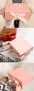 Individuelles Logo faltbare magnetische starre Verpackung aus Karton elegante Geschenkbox mit Band - Product Image 6