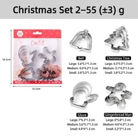 Kerststalen koekjesvormpjes set met grote, middelgrote en kleine maten, DIY bakvorm voor cake, koekjes en fondantdecoratie