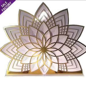 Sino Perfect Decorations <b>White</b> Acrylic Pvc Floral Back Stage Wall Wedding Backdrop Backgrounds for Event Wedding Parties - Product Image 4