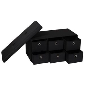 Leather Folding Drawer <strong>Storage</strong> Ottoman Bench Grey Carton Customized Living Room Furniture Modern Shoe <strong>Storage</strong> <strong>Stool</strong> 100 Pcs - Product Image 3