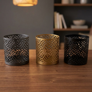 Porte-bougie décoratif en fer élégant et moderne, résistant à la chaleur, durable, de qualité supérieure, léger, pour la table, décoration d'intérieur, décorations de mariage - Product Image 3