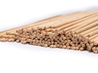 Bâtonnets de brochette en bambou poli jetables en vrac de couleur naturelle d'usine utilisation de barbecue de cuisine de haute qualité écologique