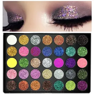 Commercio all'ingrosso di Bellezza Glitter Eye Shadow Palette Private Label Trucco 35 di Colore Cipolla Dorata Eye Shadow Palette