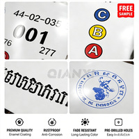 Placas de Identificación de Equipos para Exteriores con Texto en Camboyano, Etiquetas Personalizadas de Porcelana Esmaltada