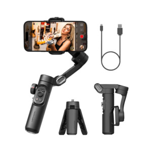 <span class=keywords><strong>Stabilisateur</strong></span> de <span class=keywords><strong>smartphone</strong></span> Aochuan Smart XE avec suivi IA du visage, molette de mise au point et perche télescopique pour TikTok et Vlogging - Product Image 1
