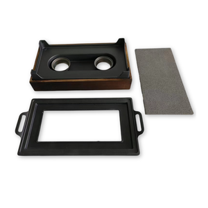 Offerta Speciale <span class=keywords><strong>JINXING</strong></span> KB06 Set di Piastre in Pietra Lavica Naturale Antiaderenti per Bistecche con Supporto in Legno per Barbecue - Product Image 4