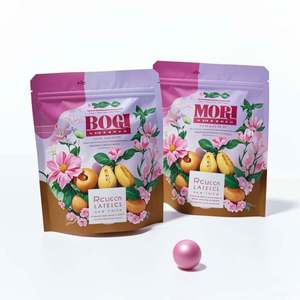 Pochettes debout étanches à l'humidité imprimées sur mesure avec fermeture à glissière pour bonbons à la gelée et collations-Taille et couleur personnalisables - Product Image 2