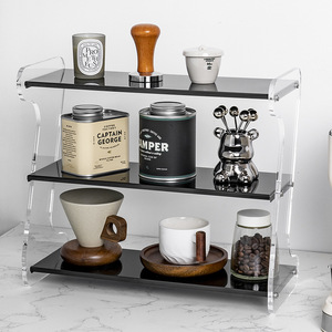 Étagère de rangement en acier inoxydable 304 de qualité supérieure, organisateur en acrylique en forme de Z, support à tasses à 2 niveaux pour comptoir de <span class=keywords><strong>cuisine</strong></span> - Product Image 2