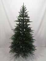 Sapin de Noël artificiel pré-éclairé en PE PVC de qualité supérieure avec lumières LED chaudes, conception à charnières facile à assembler pour la décoration intérieure des fêtes