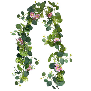Plantes fleuries artificielles, guirlande d'eucalyptus en soie de 100 cm à 200 cm, décoration de mariage, verdure - Product Image 5