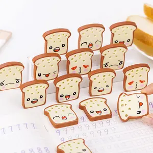 Новый канцелярский креативный ластик в форме тоста для хлеба, кондитерский десерт, маленький квадратный ластик для карандашей