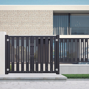 American Villa Garden Entrée Portes en alliage d'aluminium Ouverture automatique Porte battante pour cour résidentielle - Product Image 5