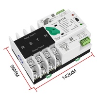 Interrupteur de transfert automatique double alimentation JOTTA monophasé ATS 4P 125A sur rail DIN pour système solaire photovoltaïque